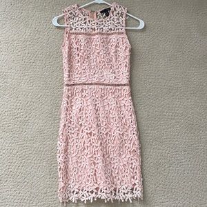 AQUA crochet pink dress XS